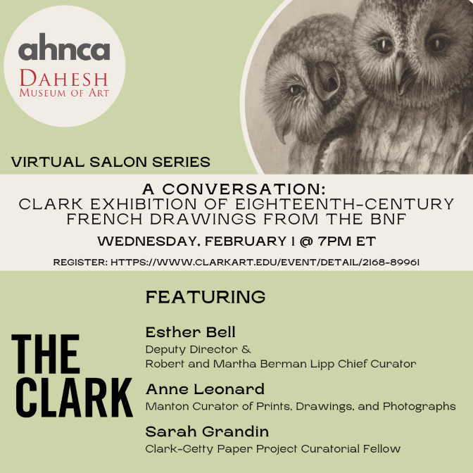 Featured image for “Virtual Salon on Clark Exhibition of Eighteenth-Century French Drawings from the BnF”
